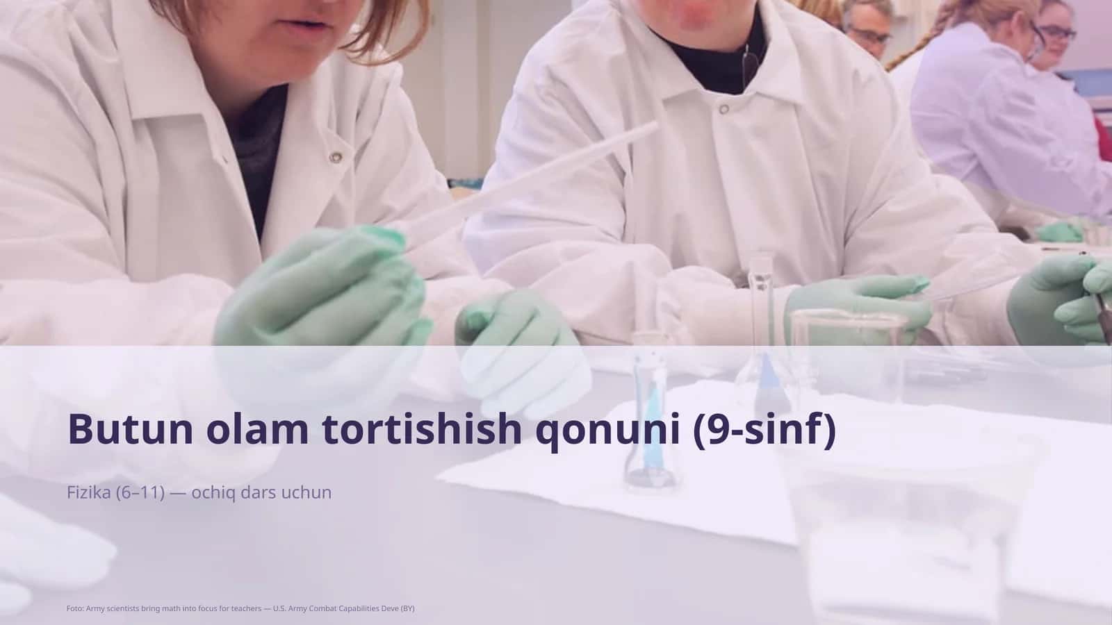 Butun olam tortishish qonuni (9-sinf) 1