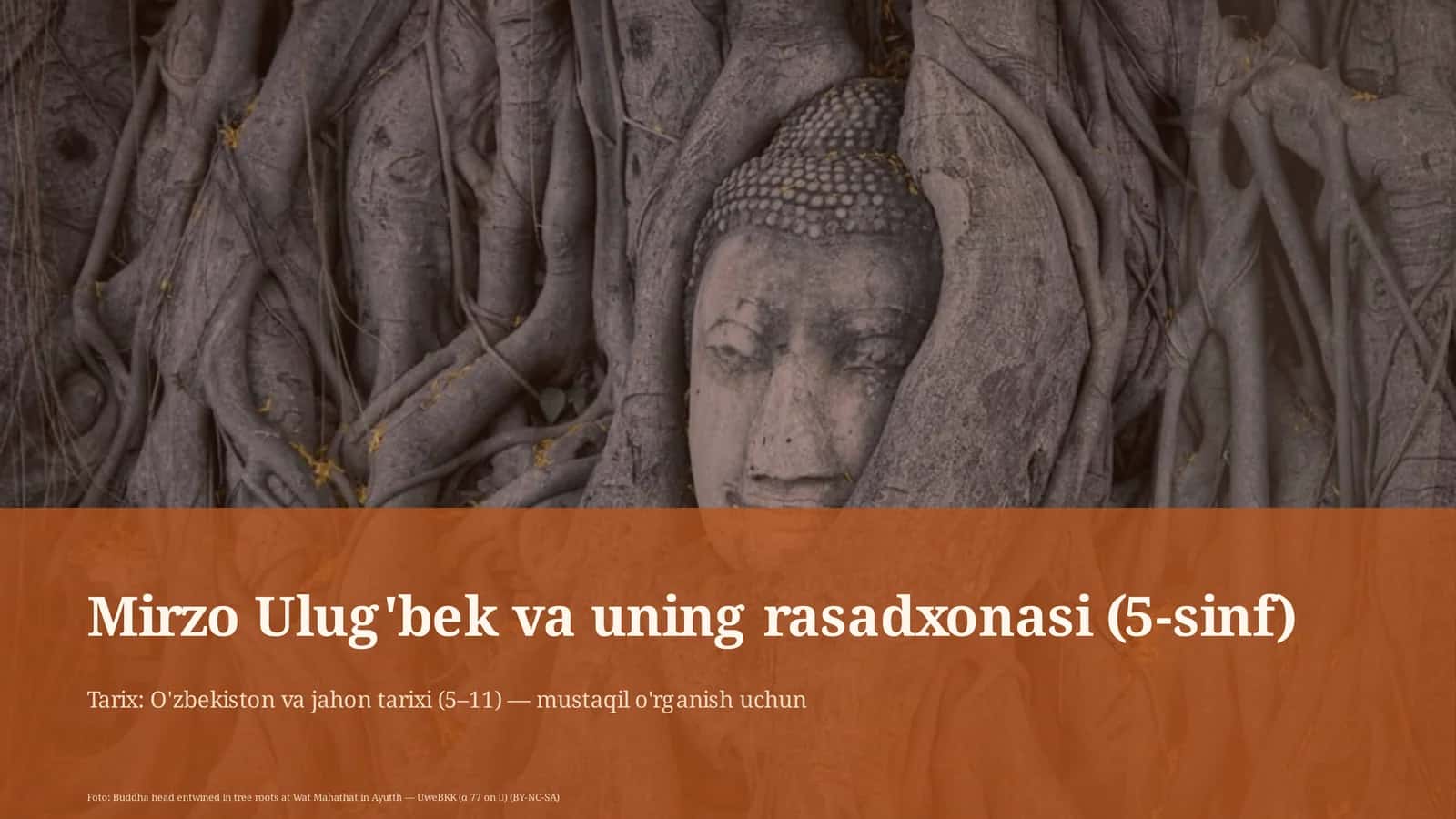 Mirzo Ulug'bek va uning rasadxonasi (5-sinf) 1