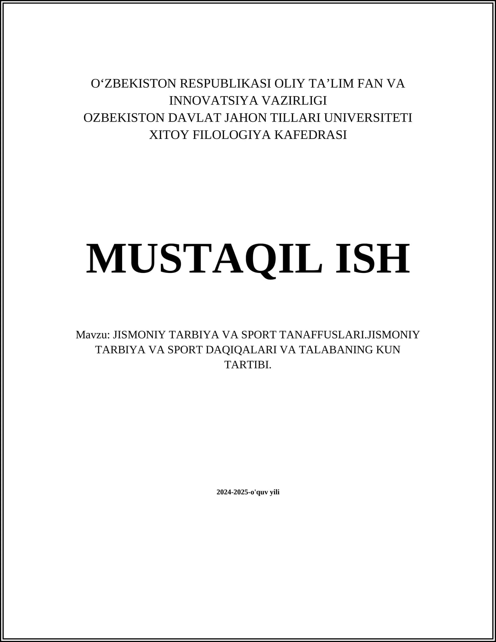 Jismoniy tarbiya va sog‘lom turmush tarzi 1
