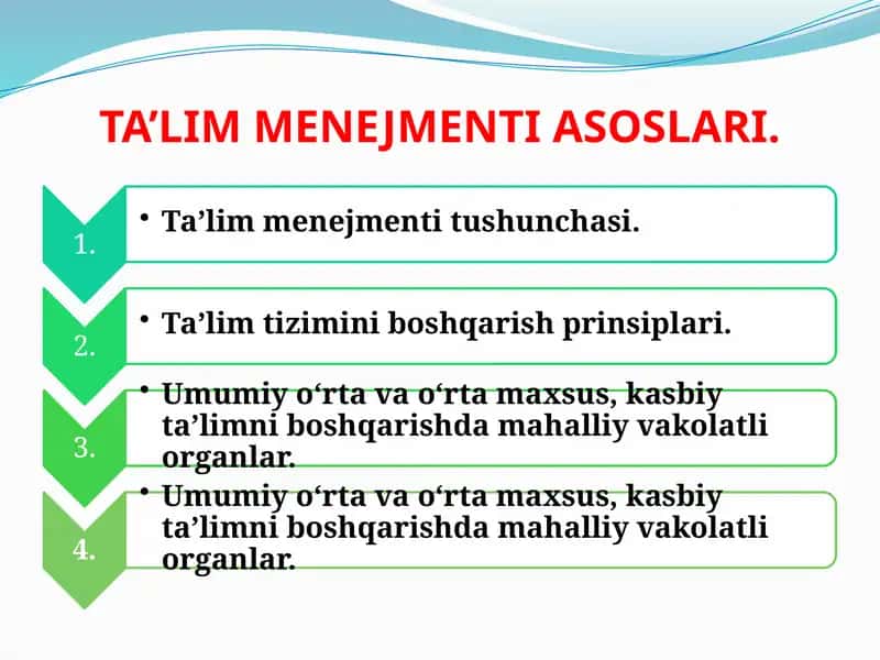 TA’LIM MENEJMENTI ASOSLARI 1