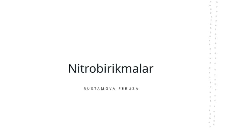 Nitrobirikmalar 1