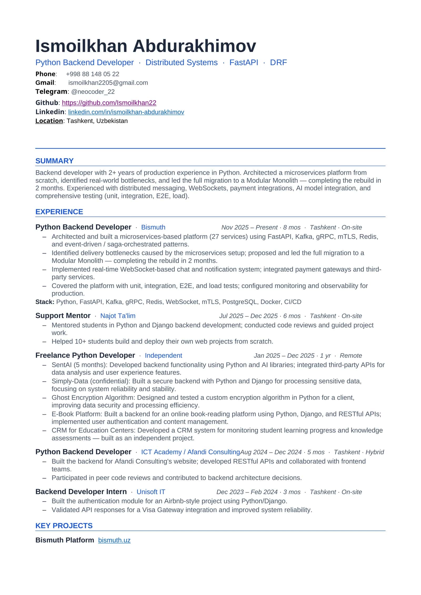Python Backend Developer 1