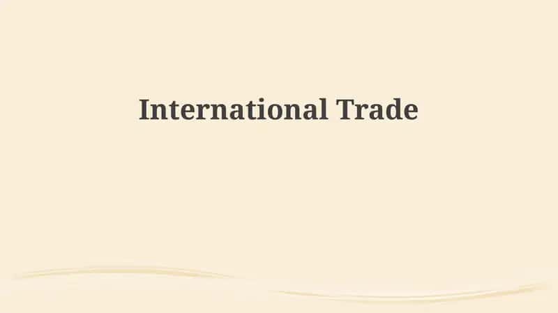 International Trade 1