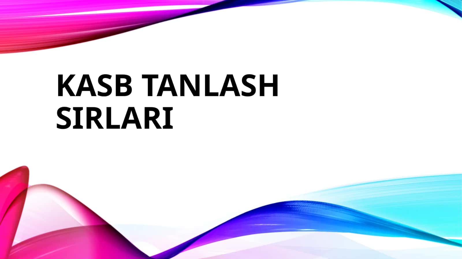 KASB TANLASH SIRLARI 1