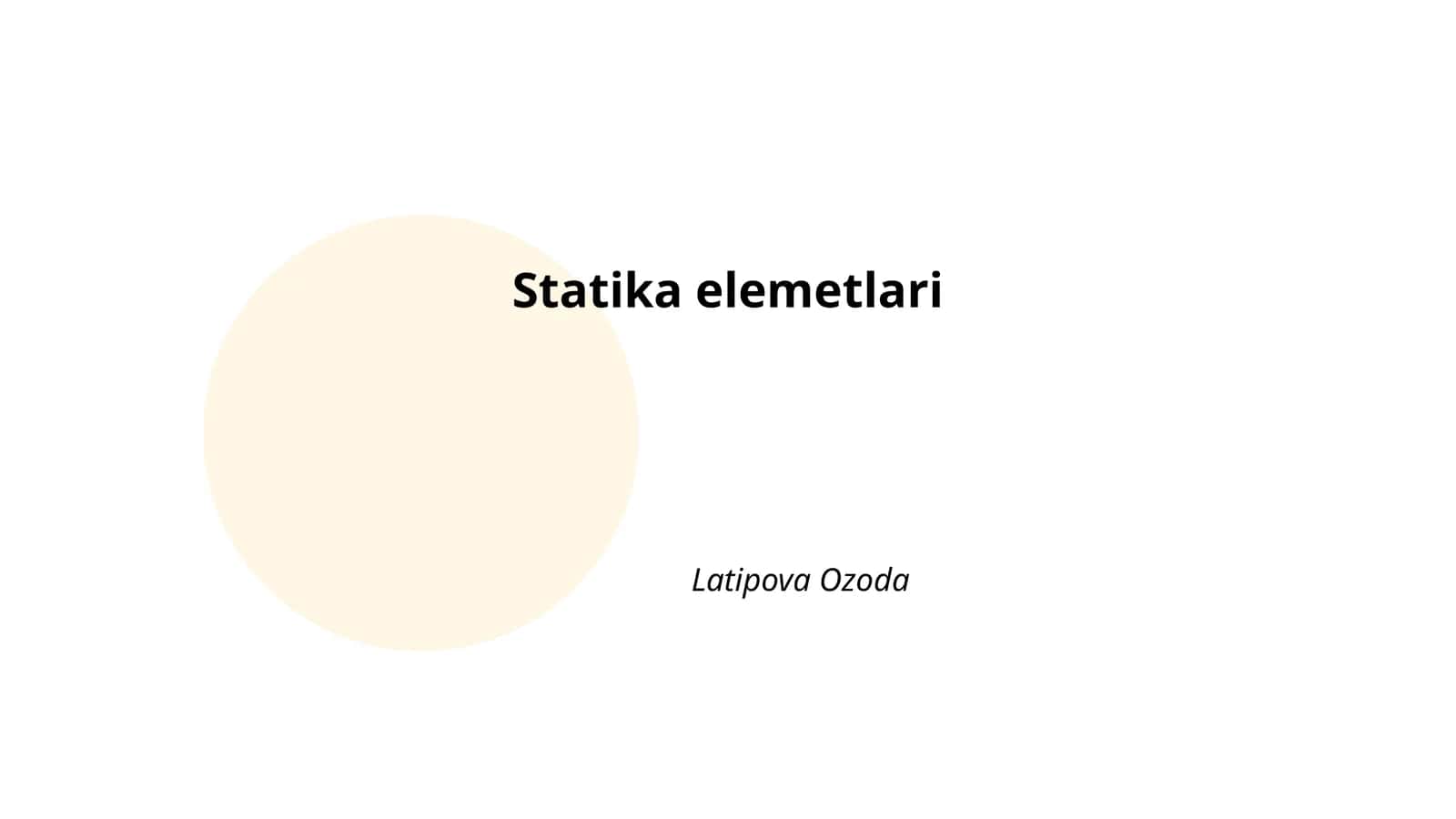 Statika elemetlari 1