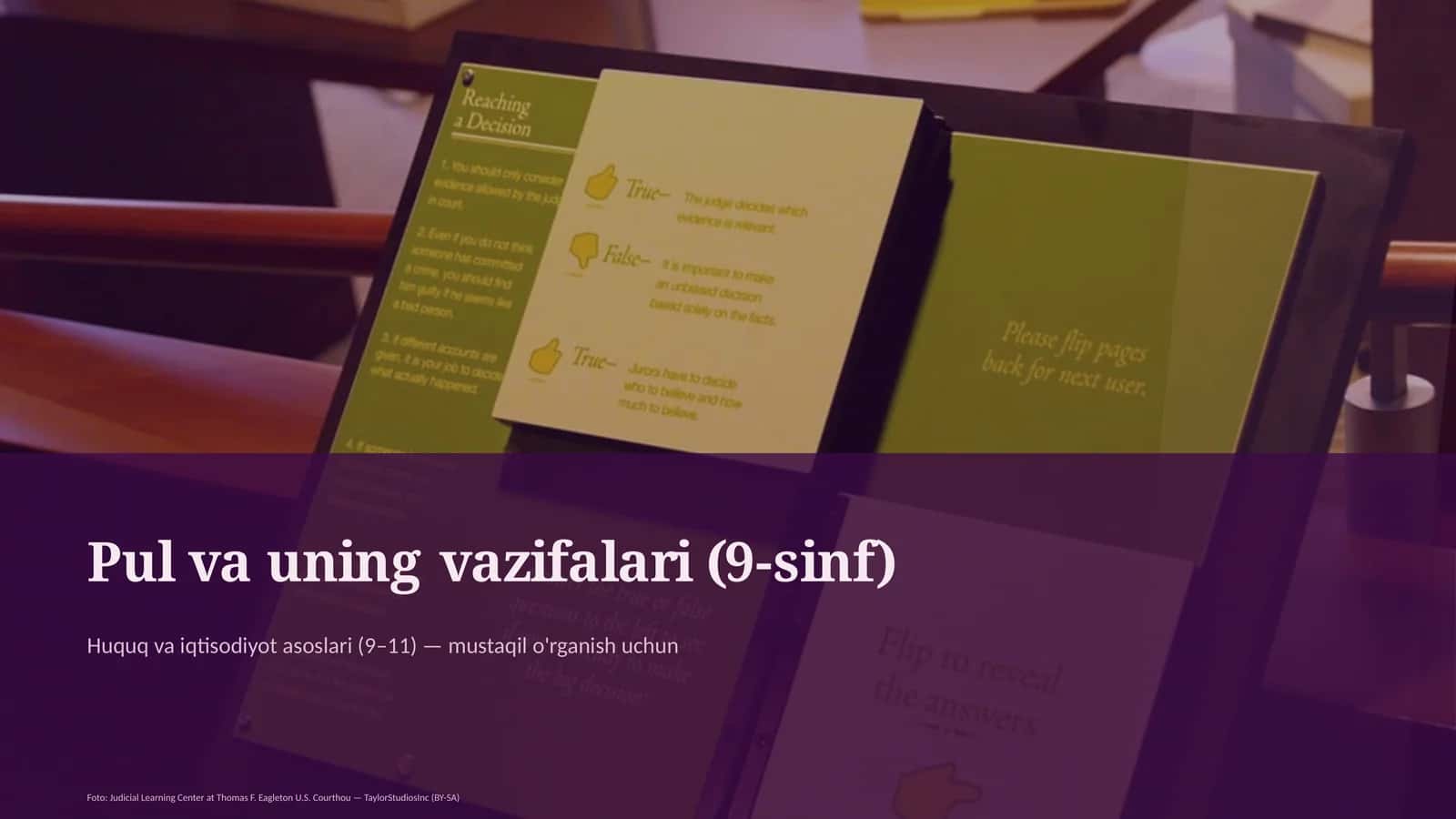 Pul va uning vazifalari (9-sinf) 1
