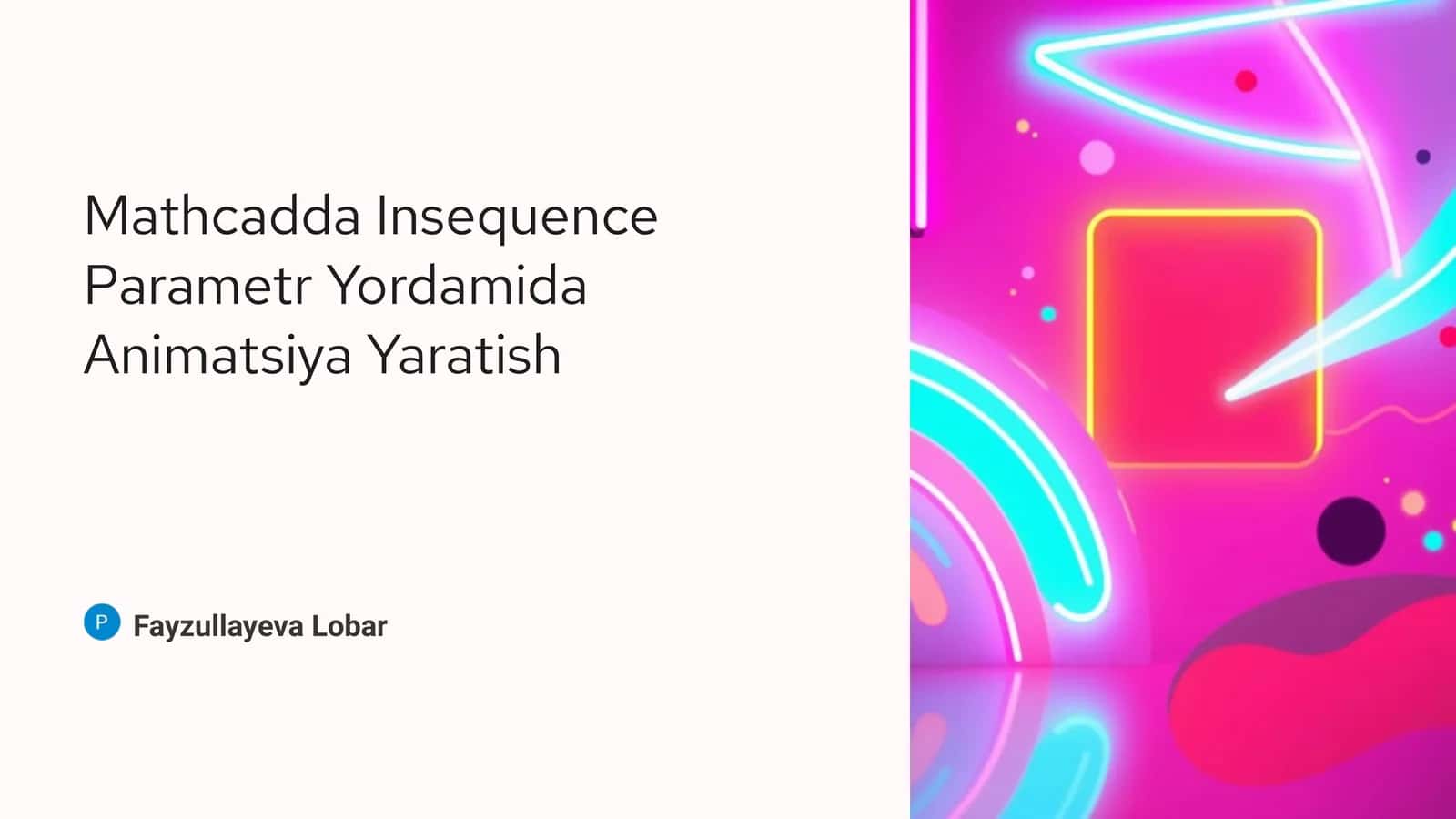 Mathcadda Insequence Parametr Yordamida Animatsiya Yaratish 1