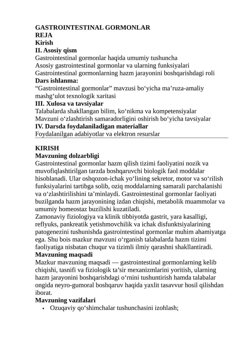 Gastrointestinal garmonlar 1