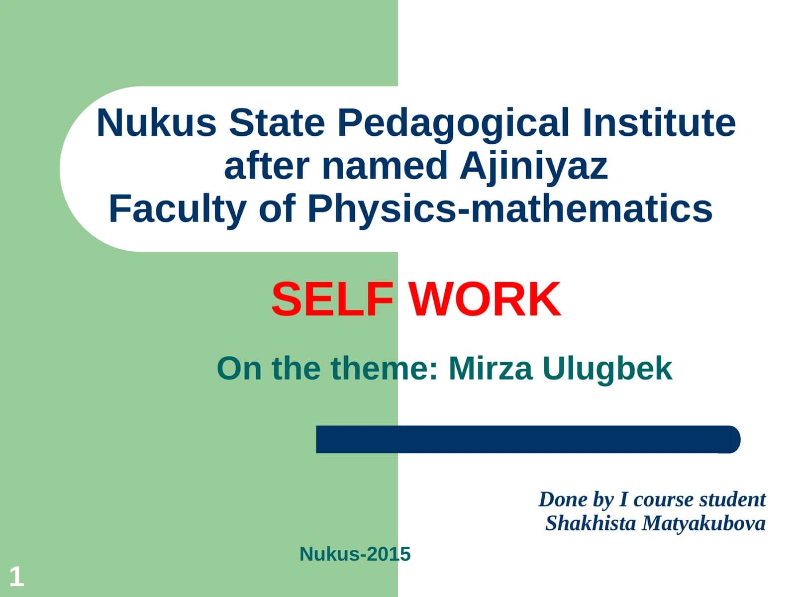 Mirza Ulugbek 1