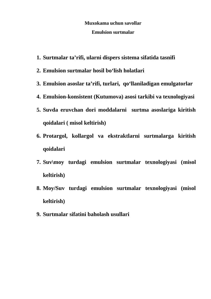 Emulsion surtmalar 1