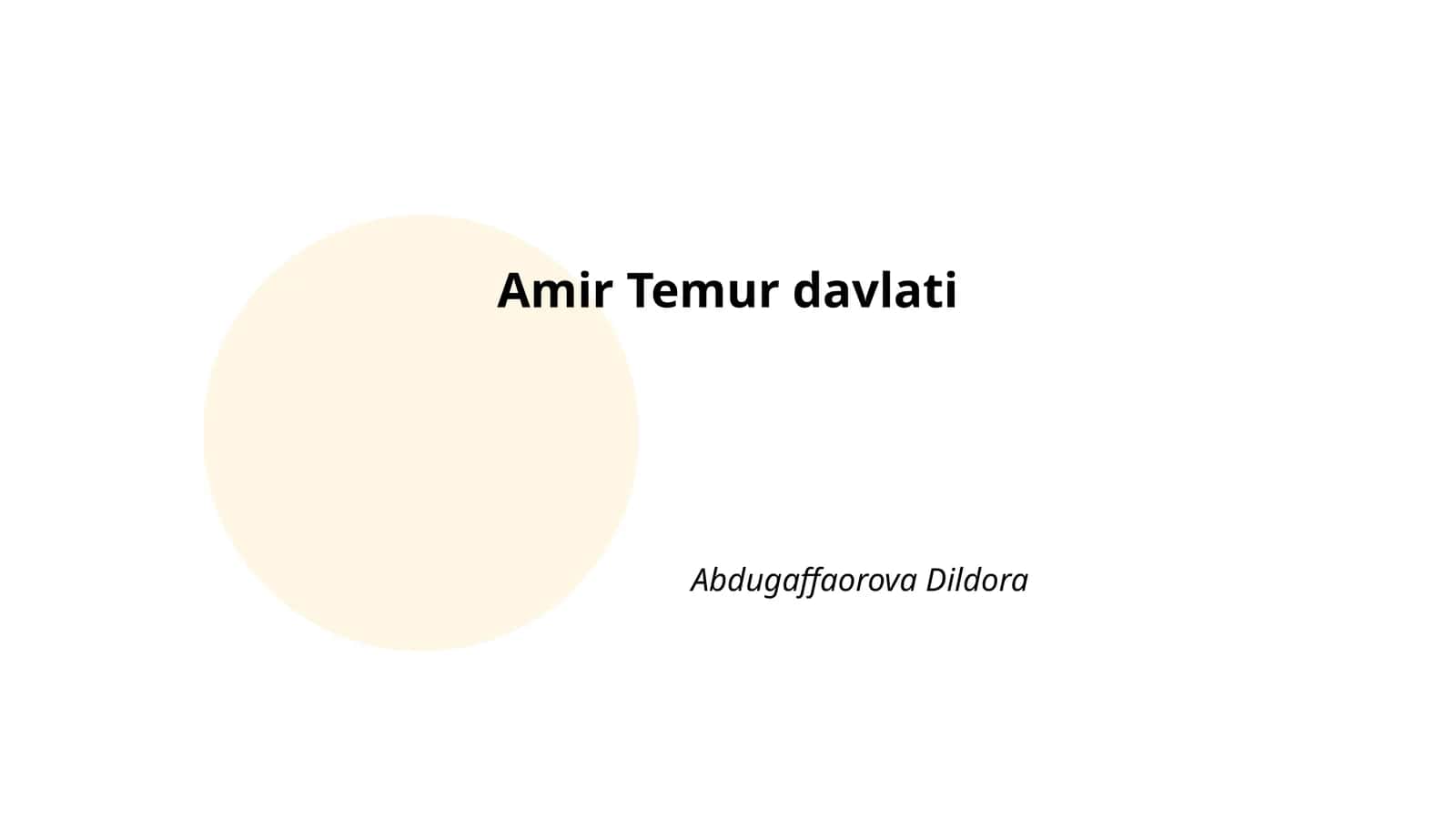 Amir Temur davlati 1