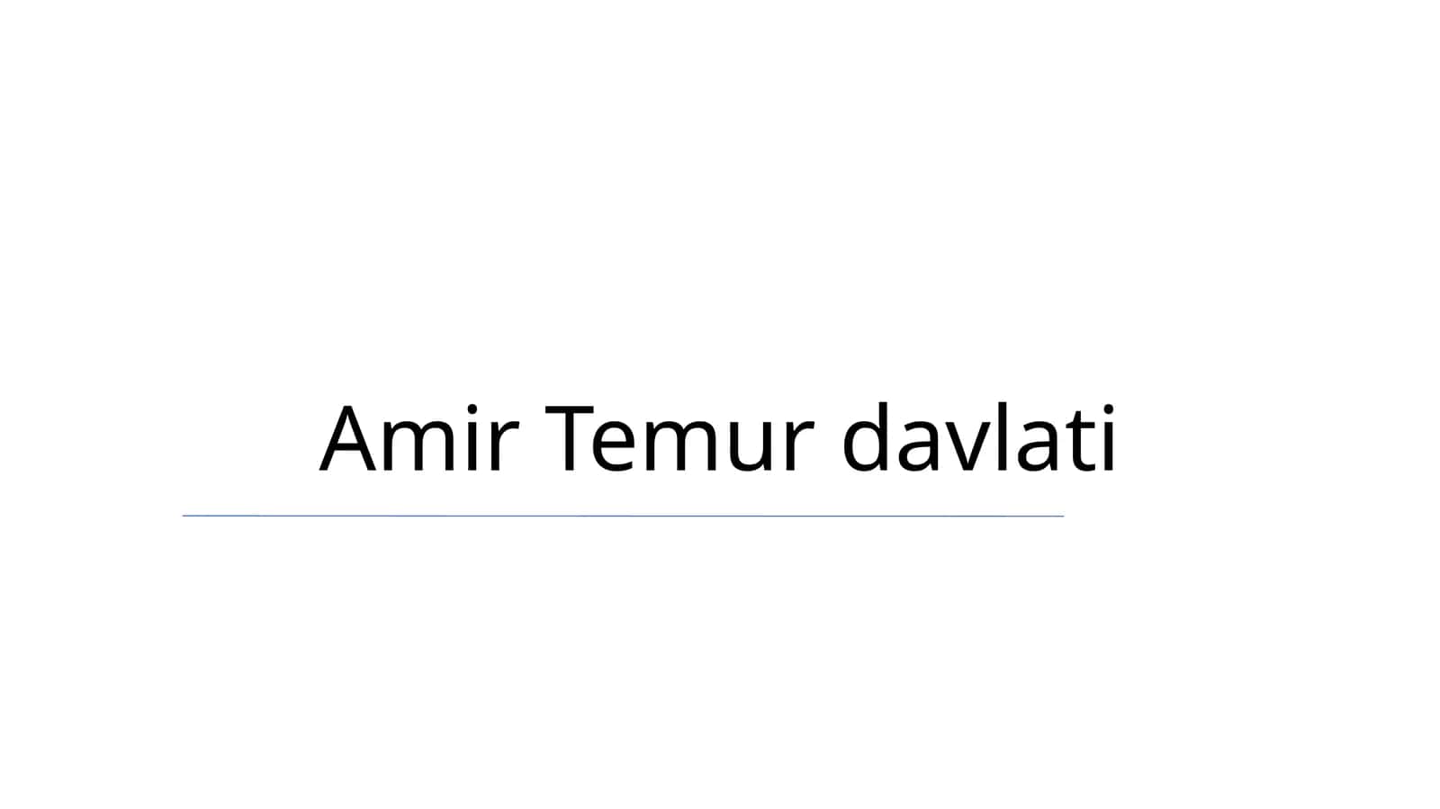 Amir Temur davlati 1