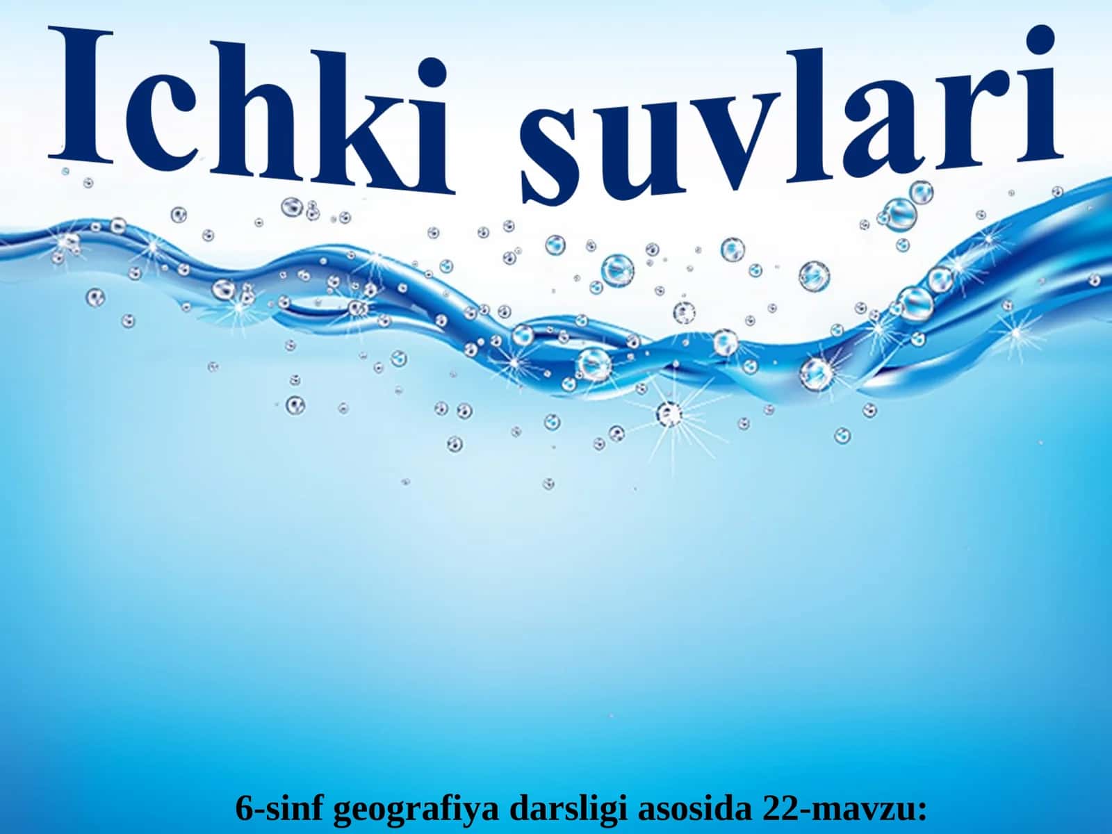 Afrikaning yerusti va yerosti suvlari 1