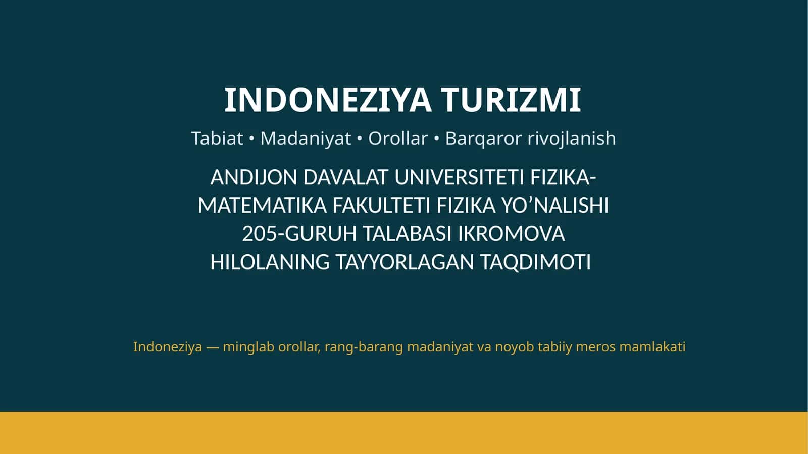 INDONEZIYA TURIZMI 1
