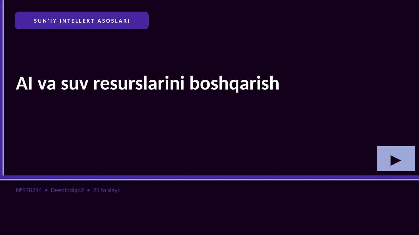 SUN'IY INTELLEKT ASOSLARI 1