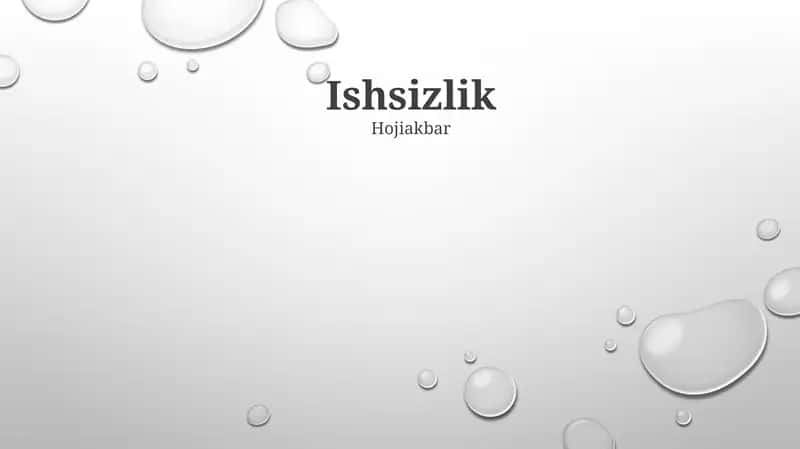 Ishsizlik 1