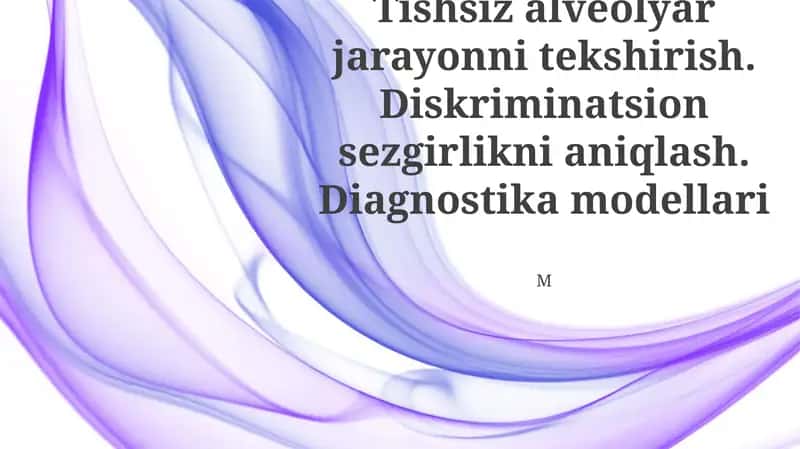 Diagnostika Modelini Ishlab Chiqish va Tasdiqlash 1