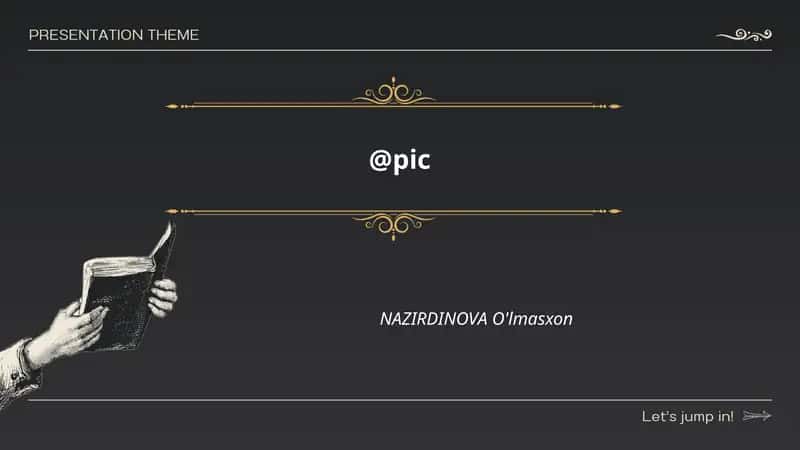NAZIRDINOVA O'lmasxon 1