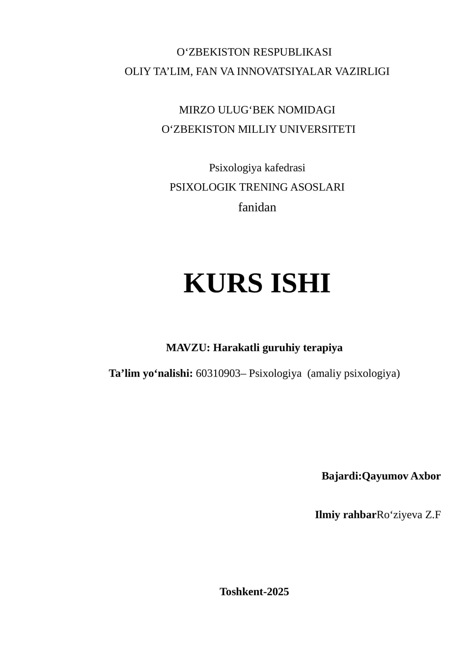 Harakatli guruhiy terapiya 1
