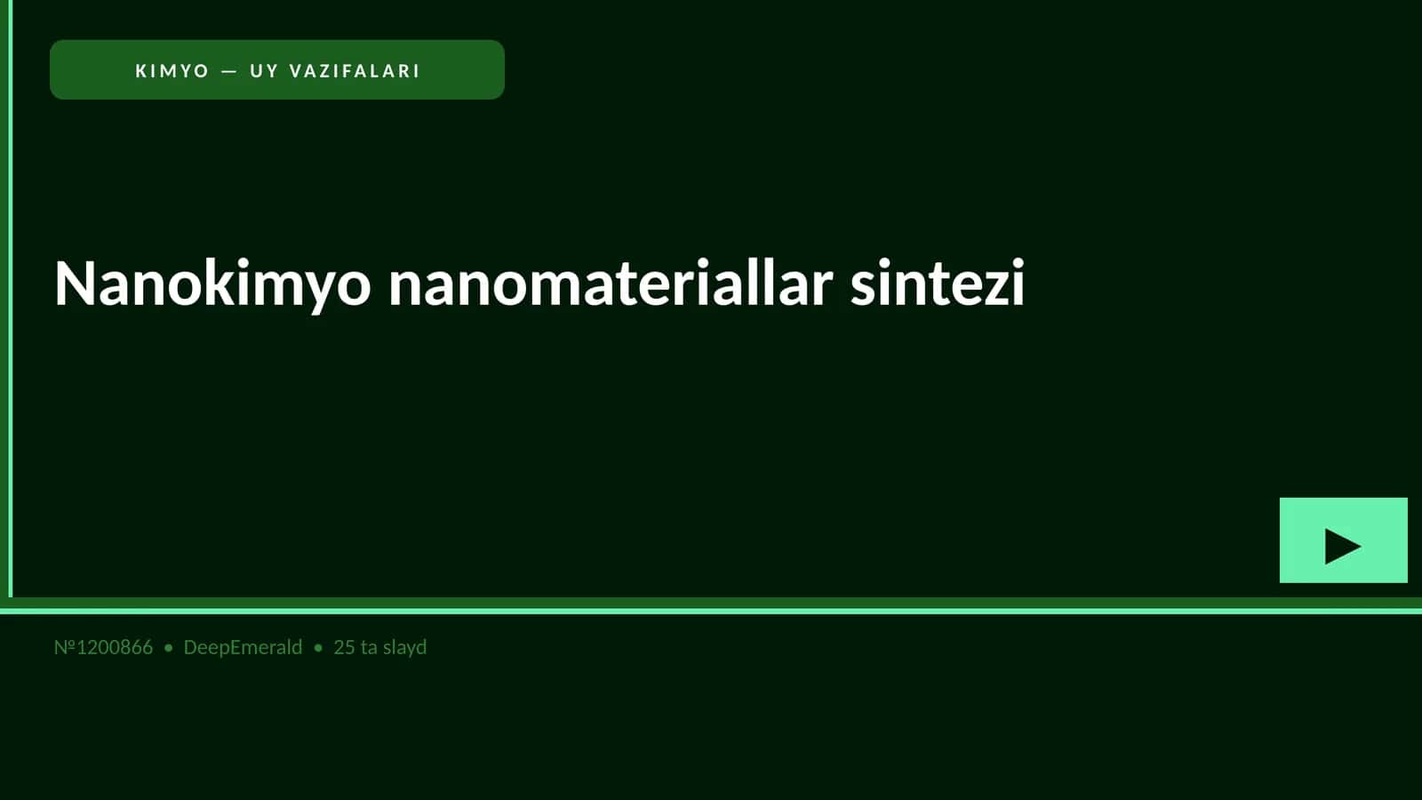 Kimyo — Uy vazifalari 1