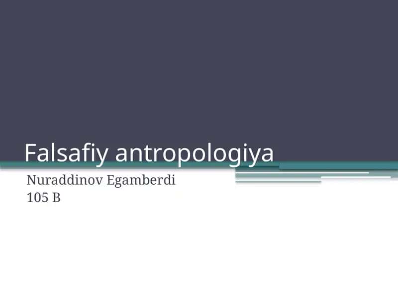 Falsafiyantropologiya 1