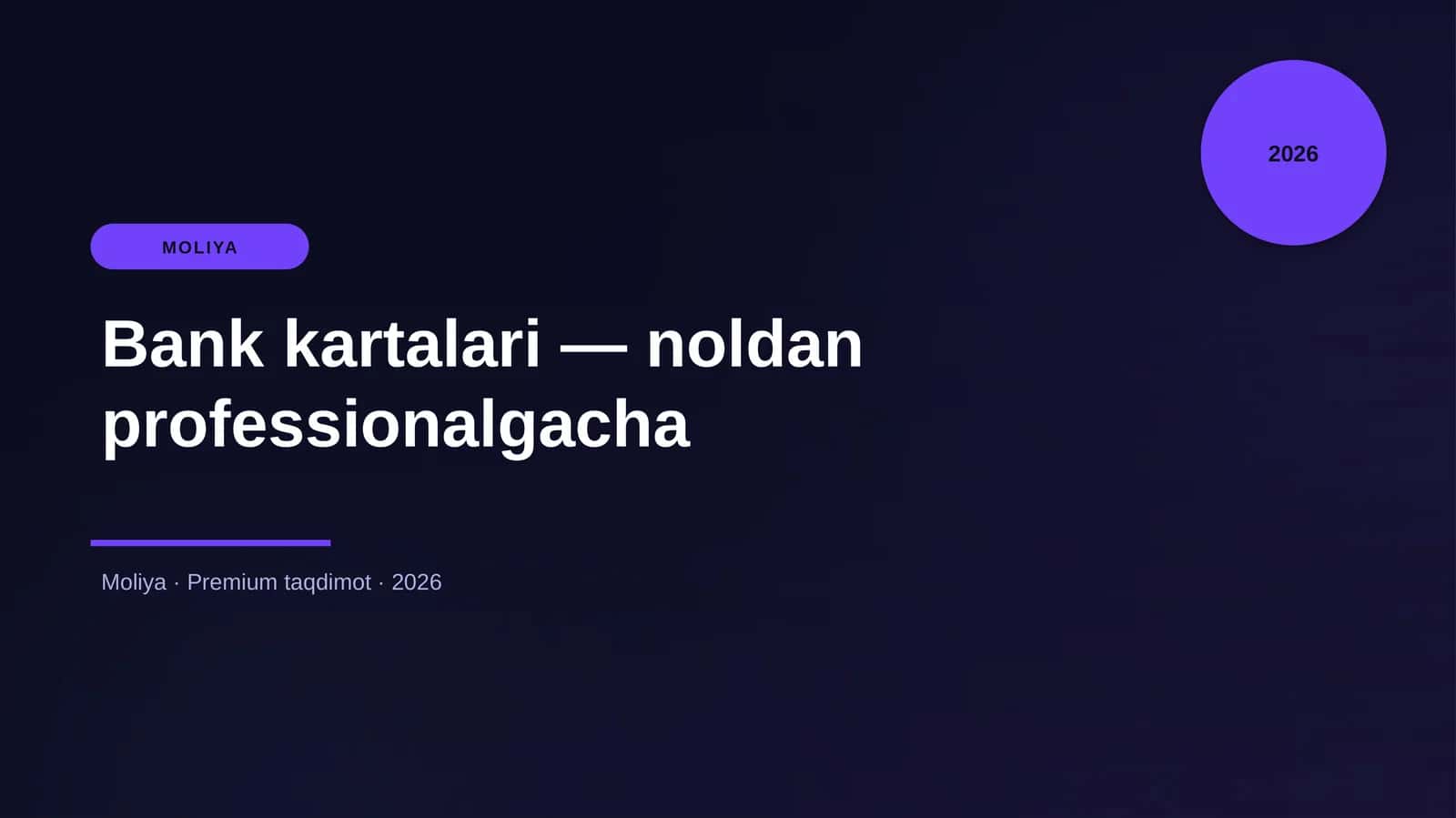 Bank kartalari — noldan professionalgacha 1