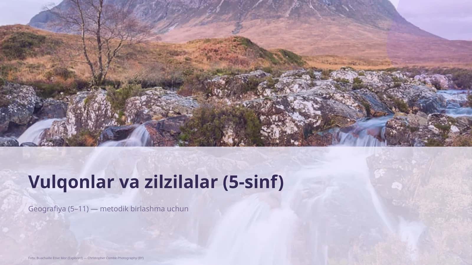 Vulqonlar va zilzilalar (5-sinf) 1