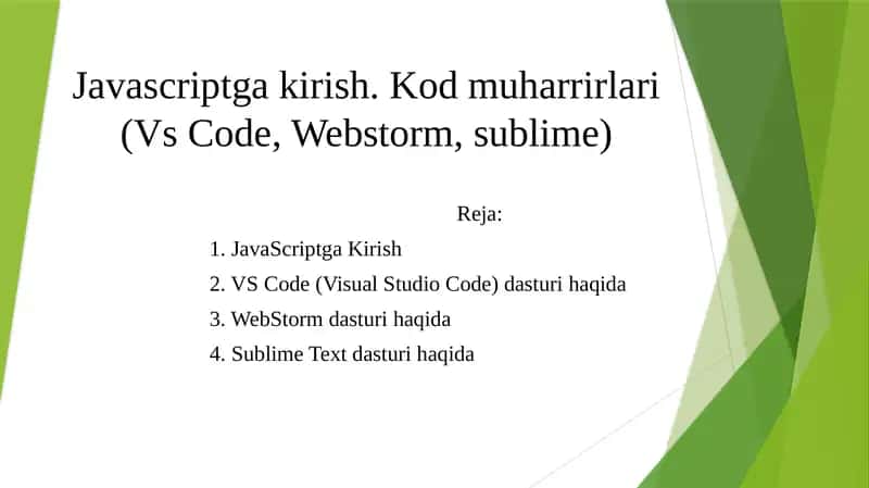 javascriptga kirish 1