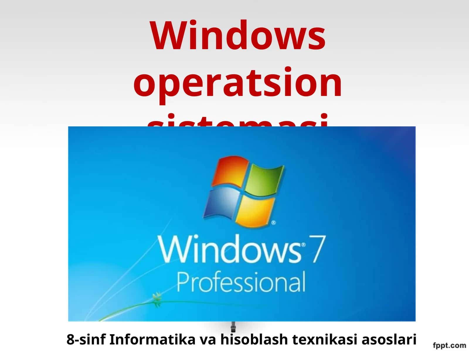 8-sinf Informatika Windows operatsion sistemasi 1