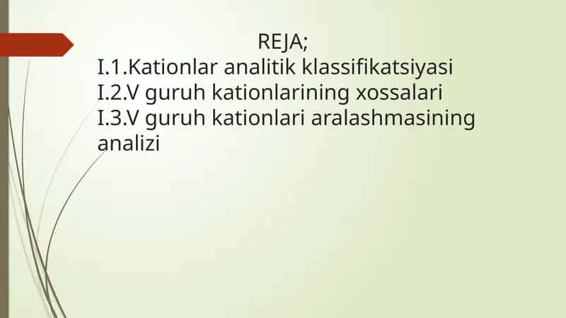 Kationlar analitik klassifikatsiyasi 1