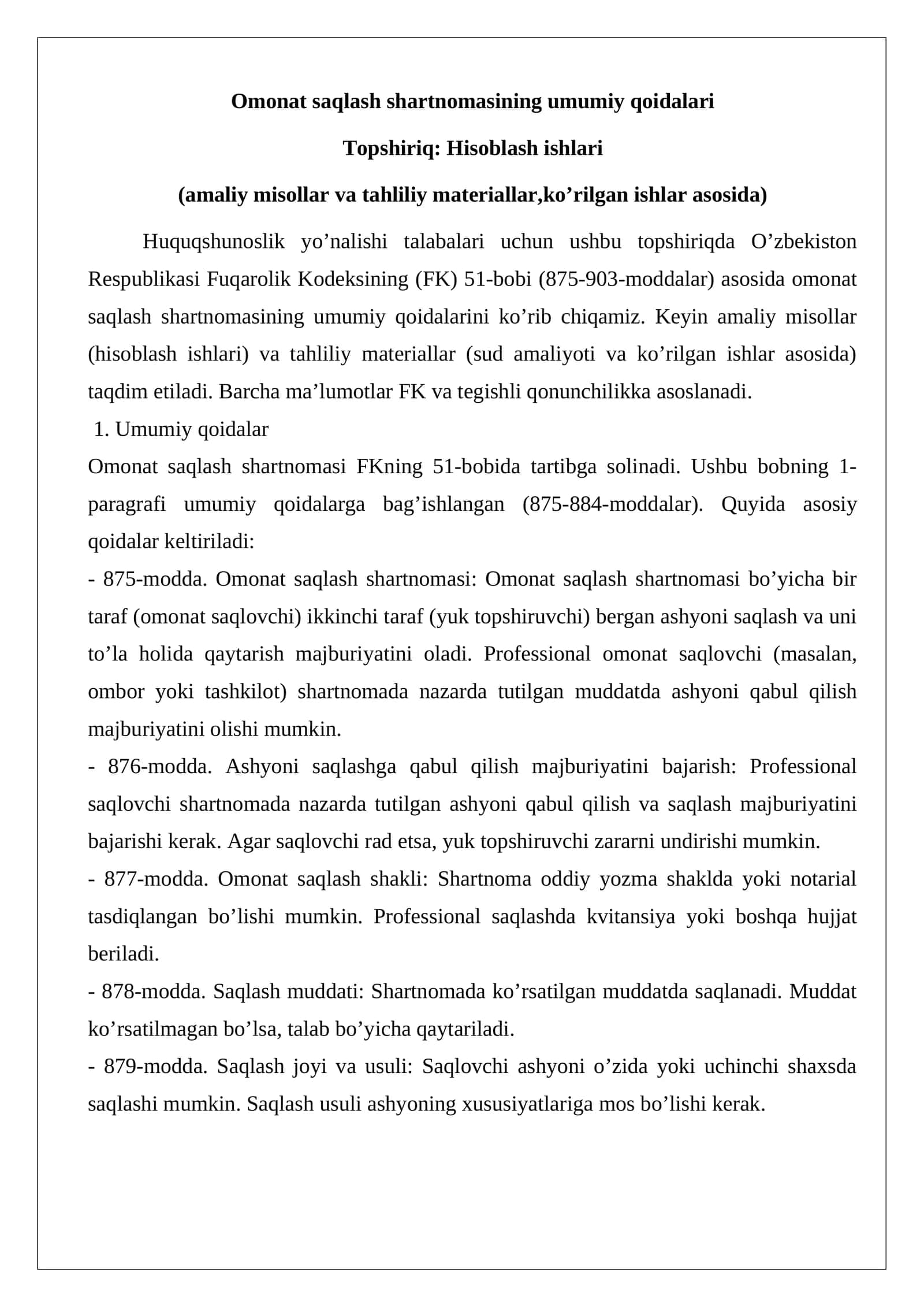Hisoblash ishlari 1