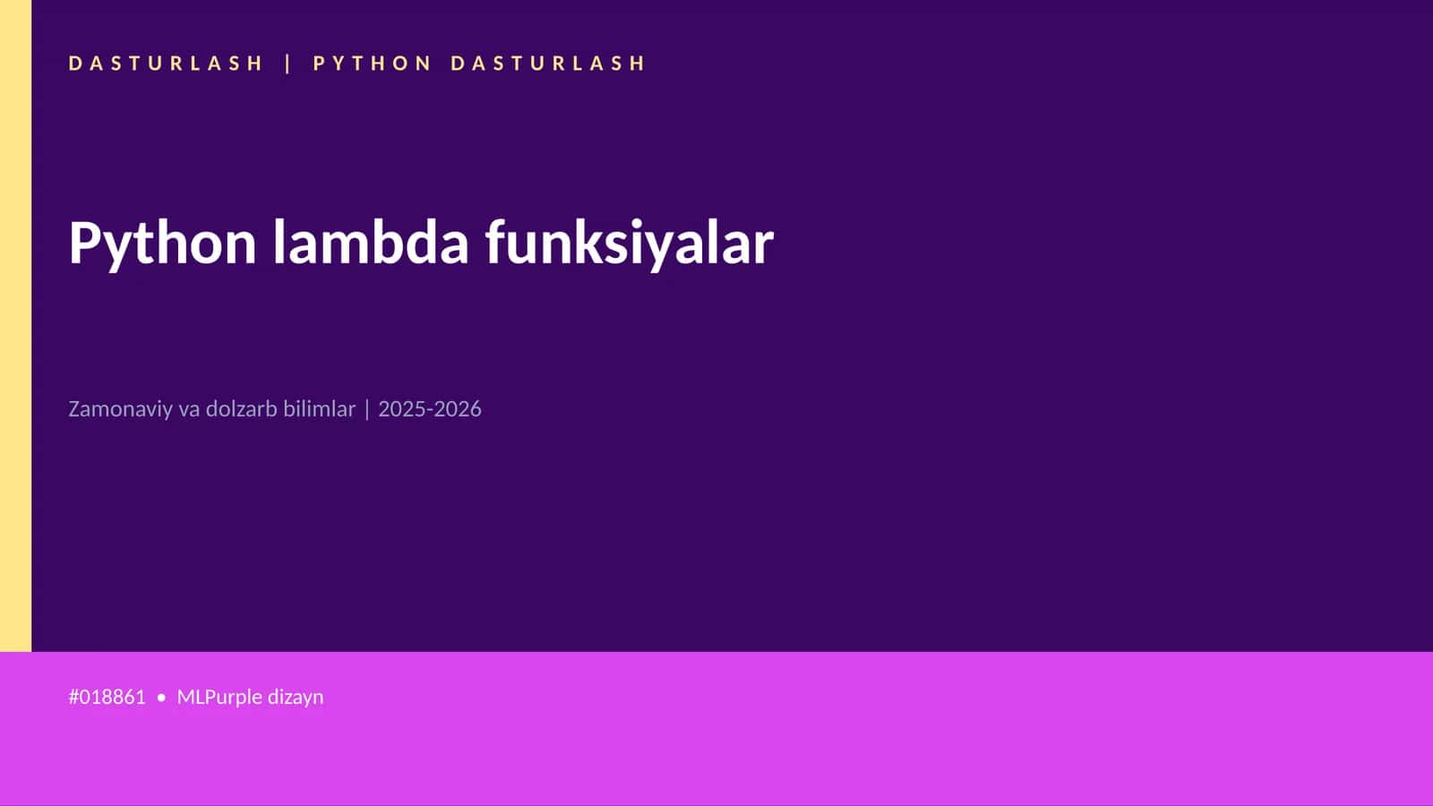 Python lambda funksiyalar 1