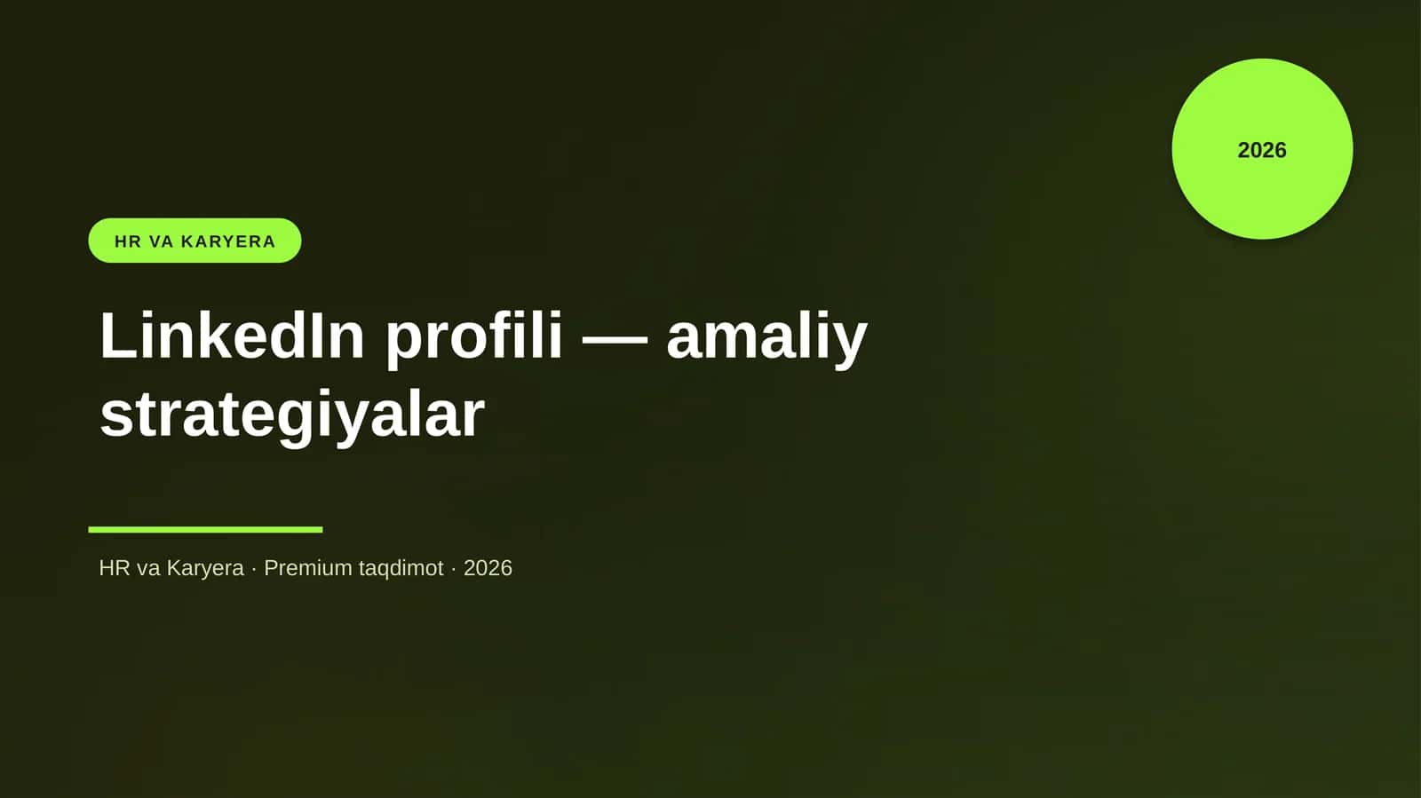 LinkedIn profili — amaliy strategiyalar 1