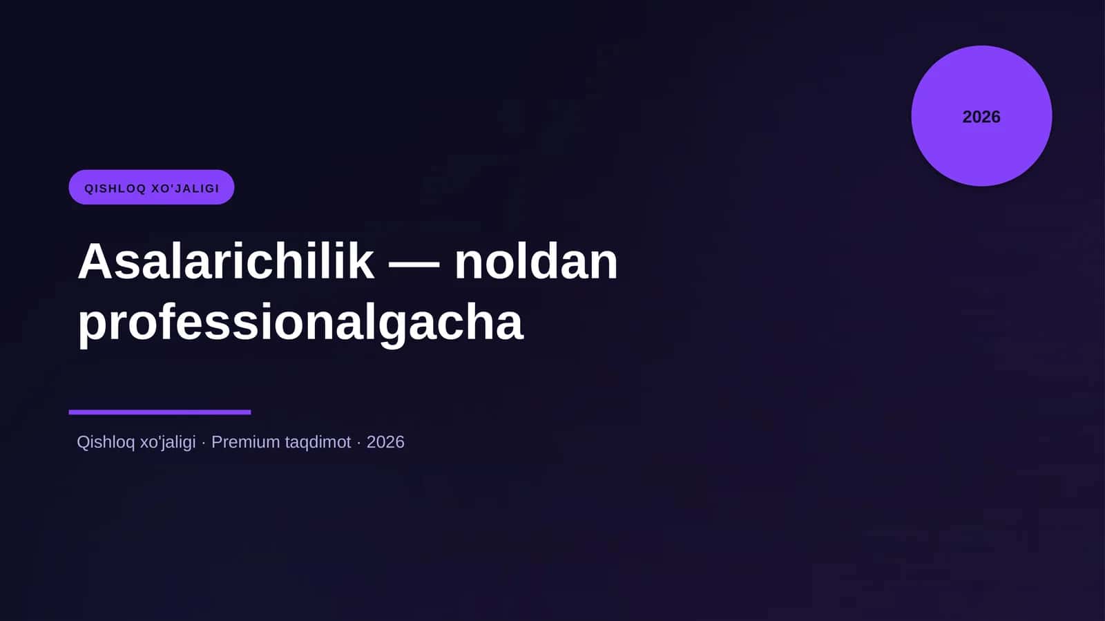 Asalarichilik — noldan professionalgacha 1
