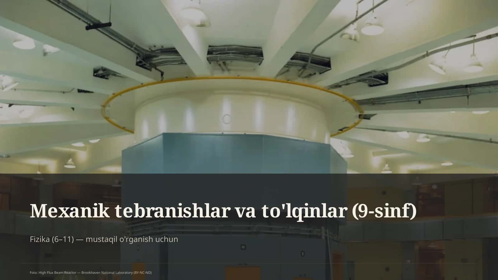 Mexanik tebranishlar va to'lqinlar (9-sinf) 1