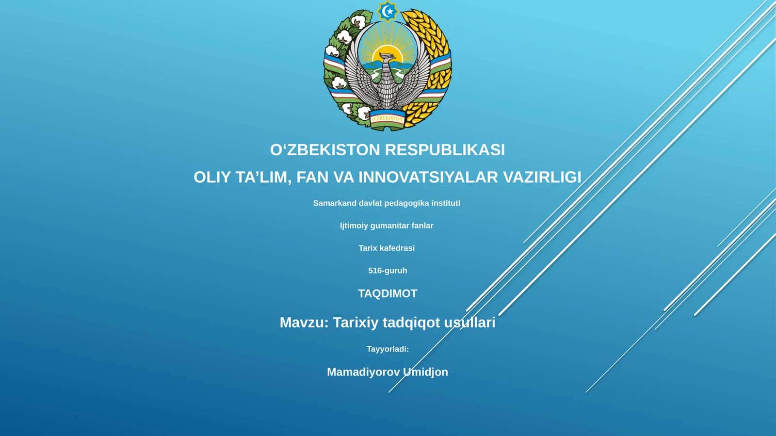 Tarixiy tadqiqot usullari 1
