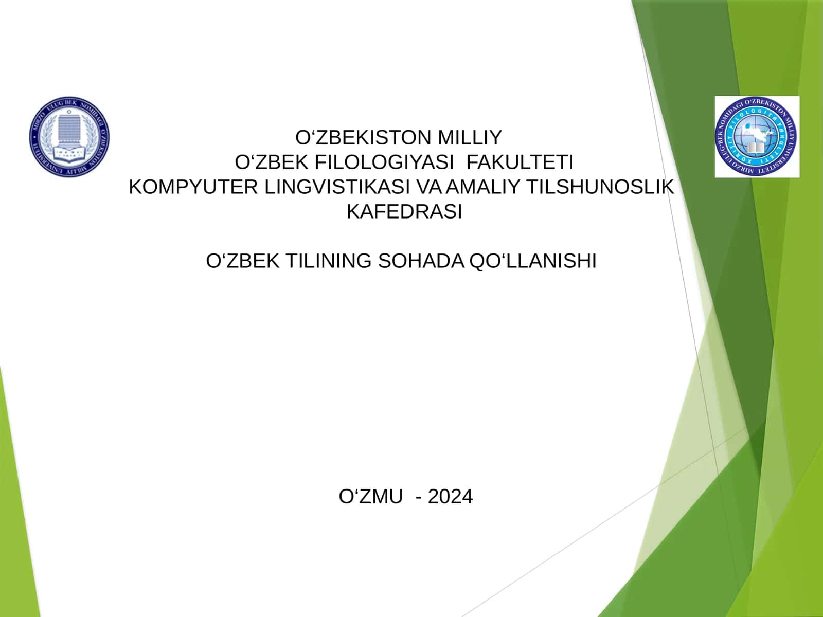 O‘zbektilinin leksik qatlami 1