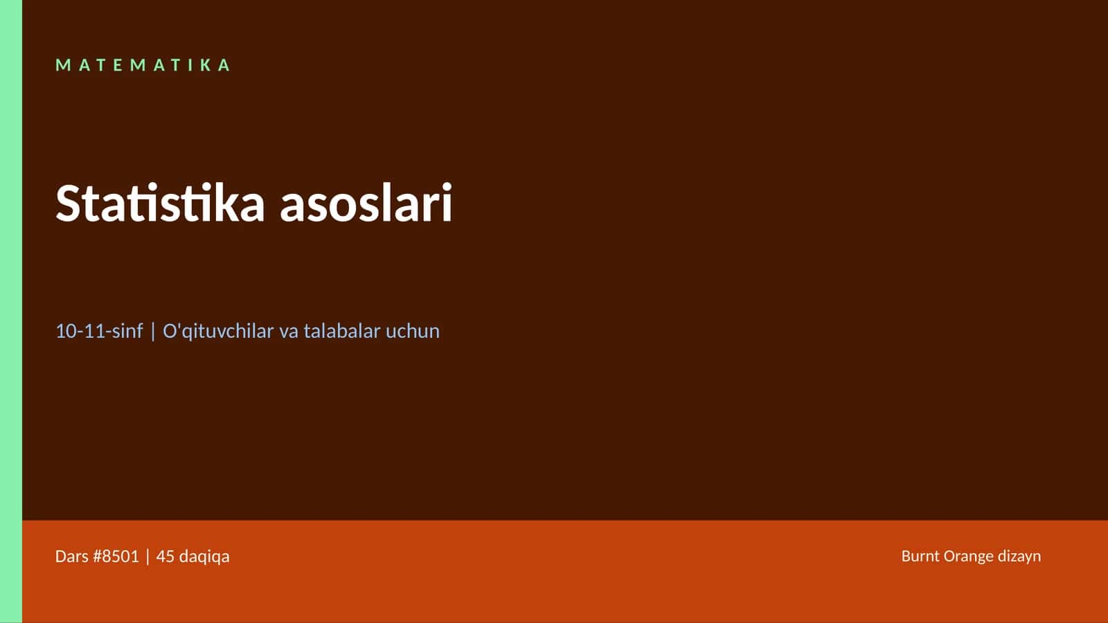 Statistika asoslari 1