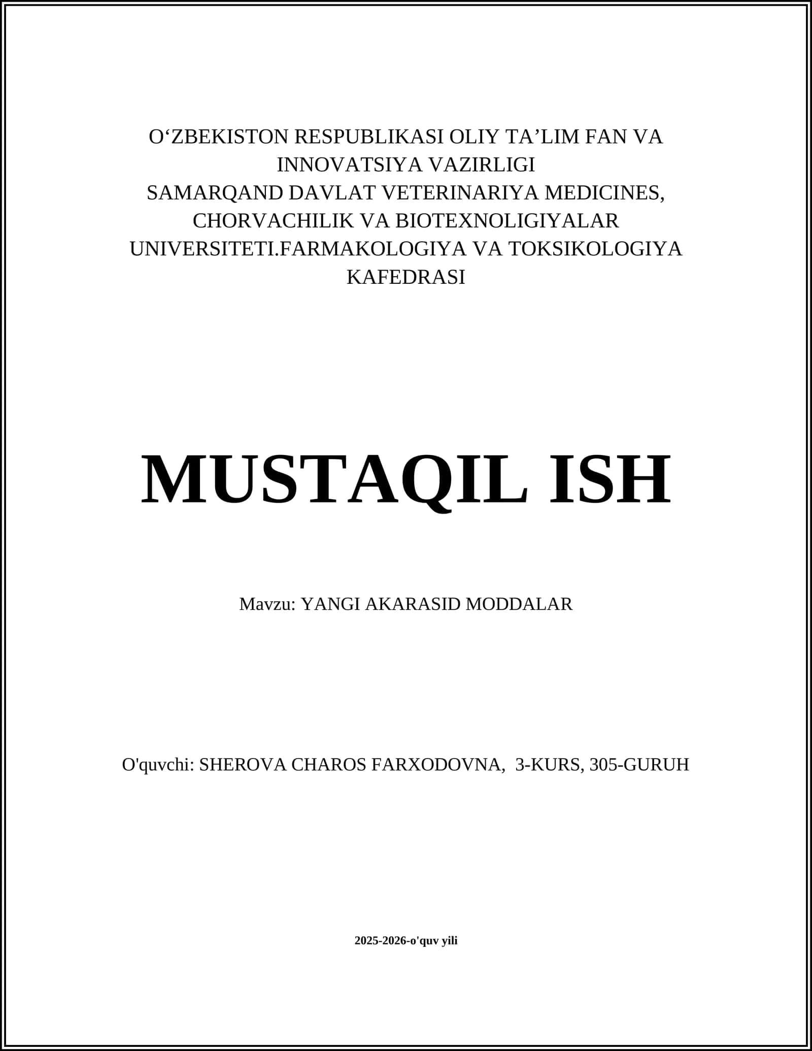 Yangi akarasid moddalar 1