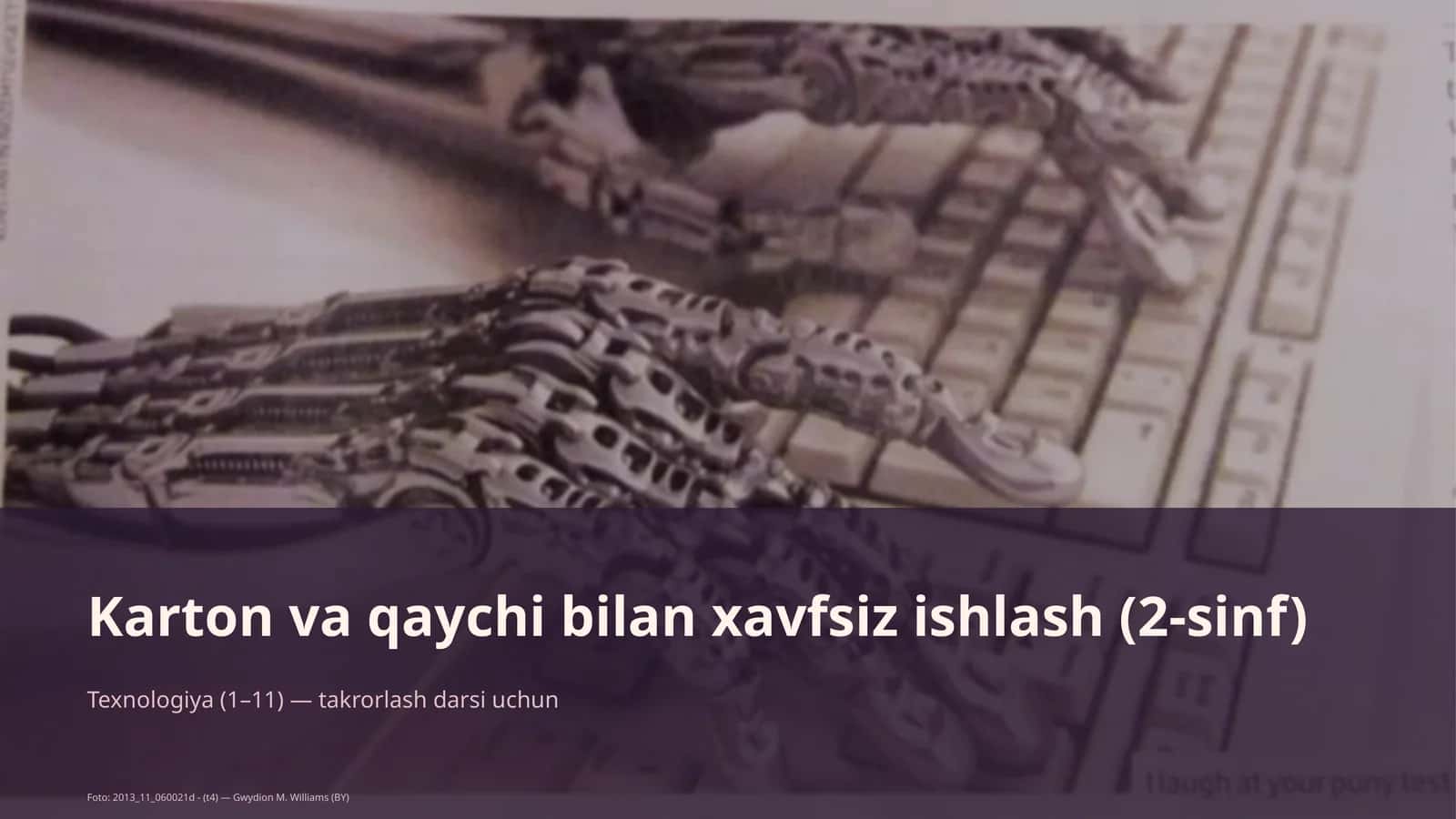 Karton va qaychi bilan xavfsiz ishlash (2-sinf) 1