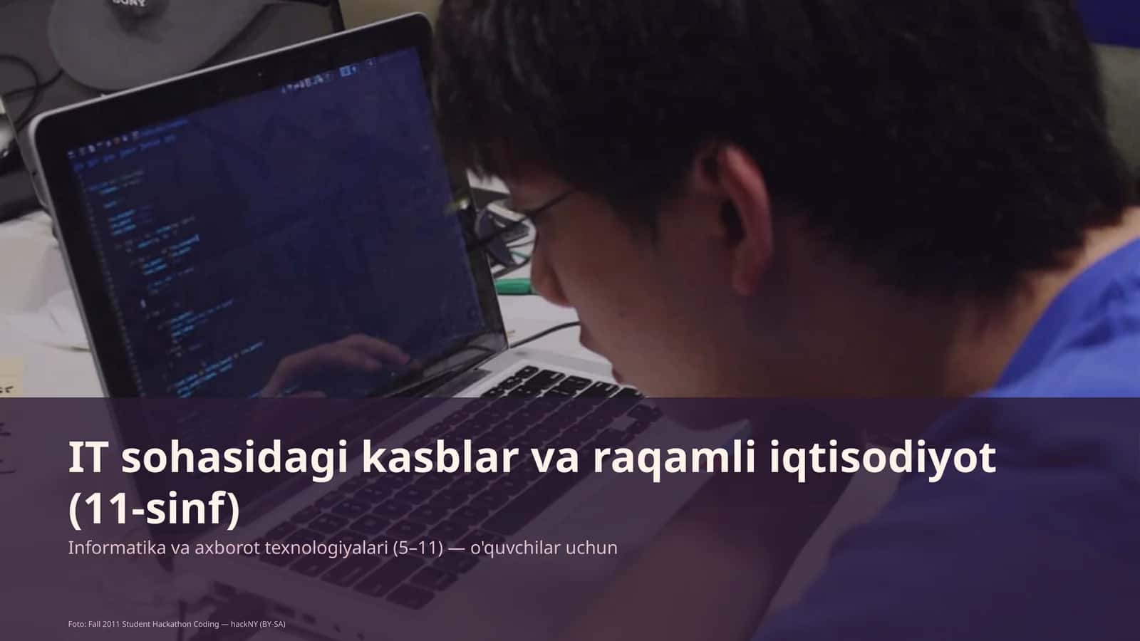 IT sohasidagi kasblar va raqamli iqtisodiyot (11-sinf) 1