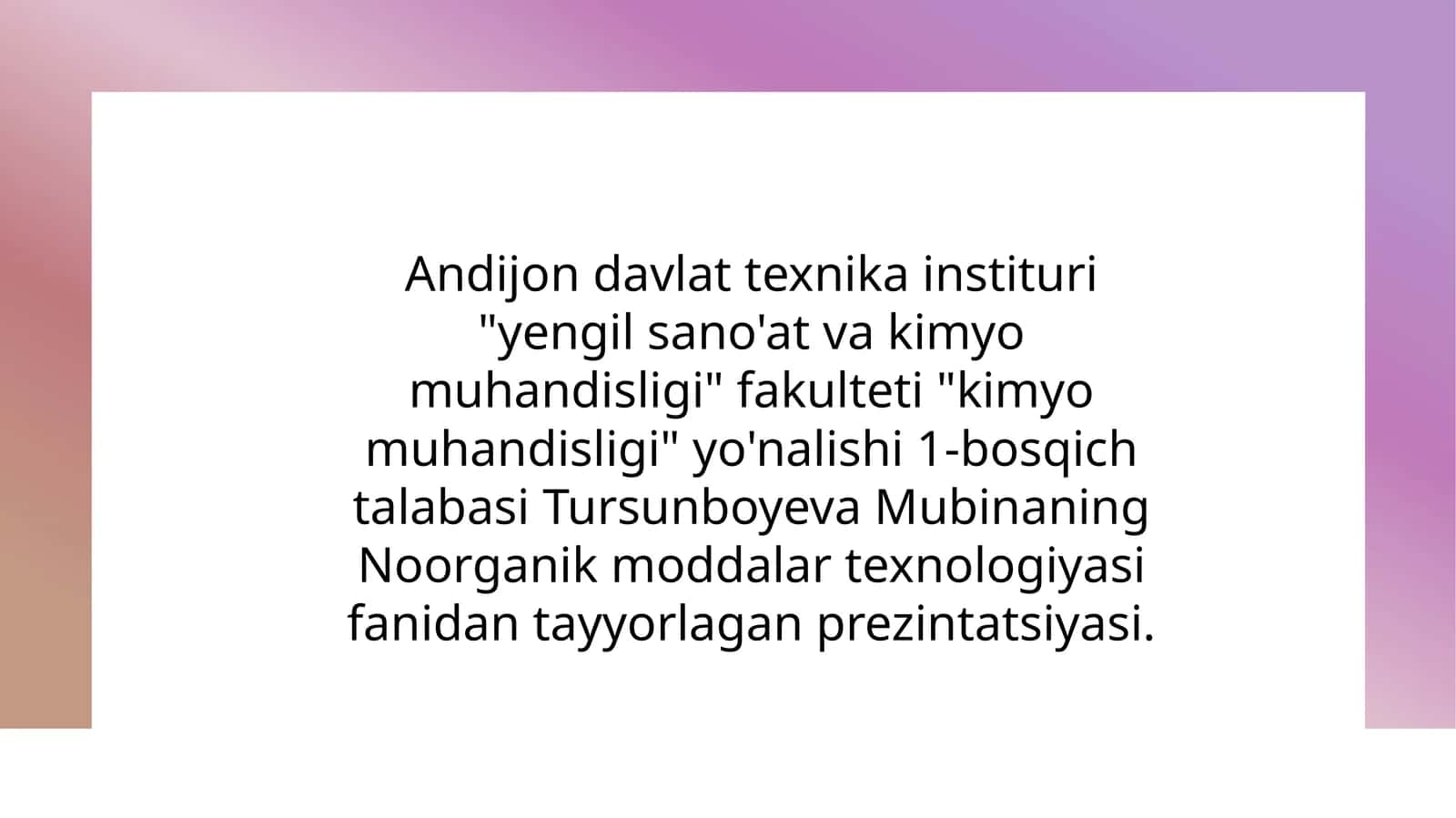Qurilish g'ishtitexnologiyasi 1