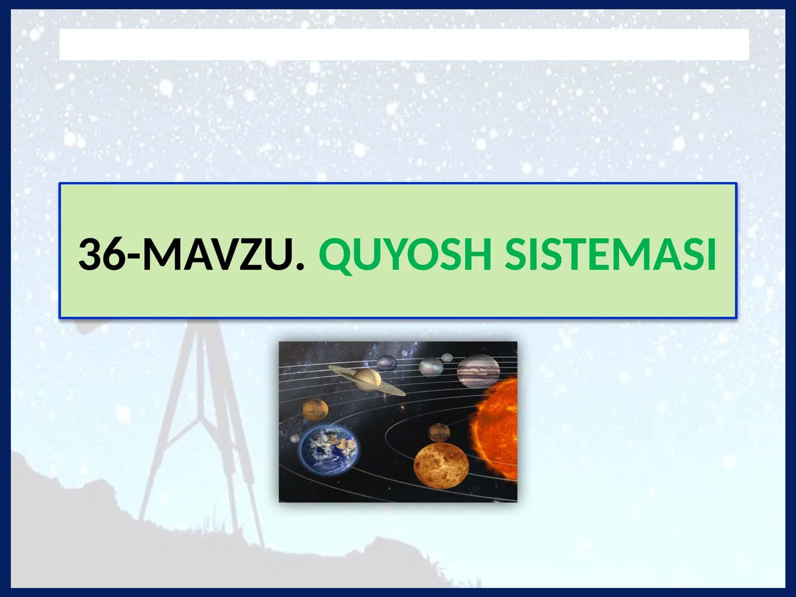 Quyosh Sisteması 1