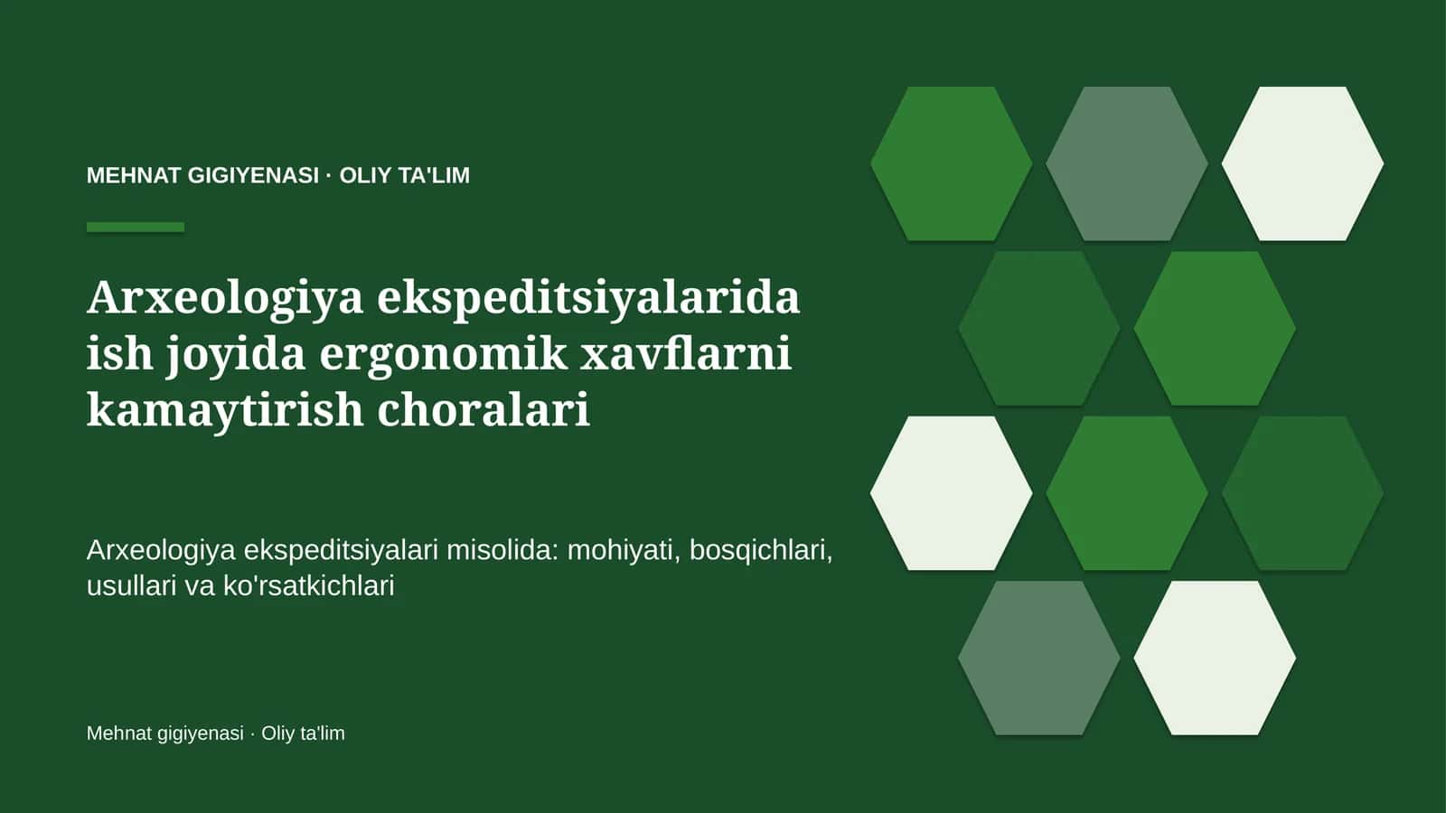 arxeologiya ekspeditsiyalarida ish joyida ergonomik xavflarni kamaytirish choralari 4102 1