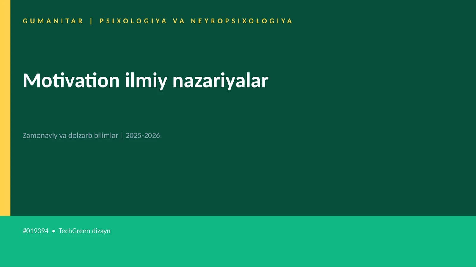 Motivation ilmiy nazariyalar 1