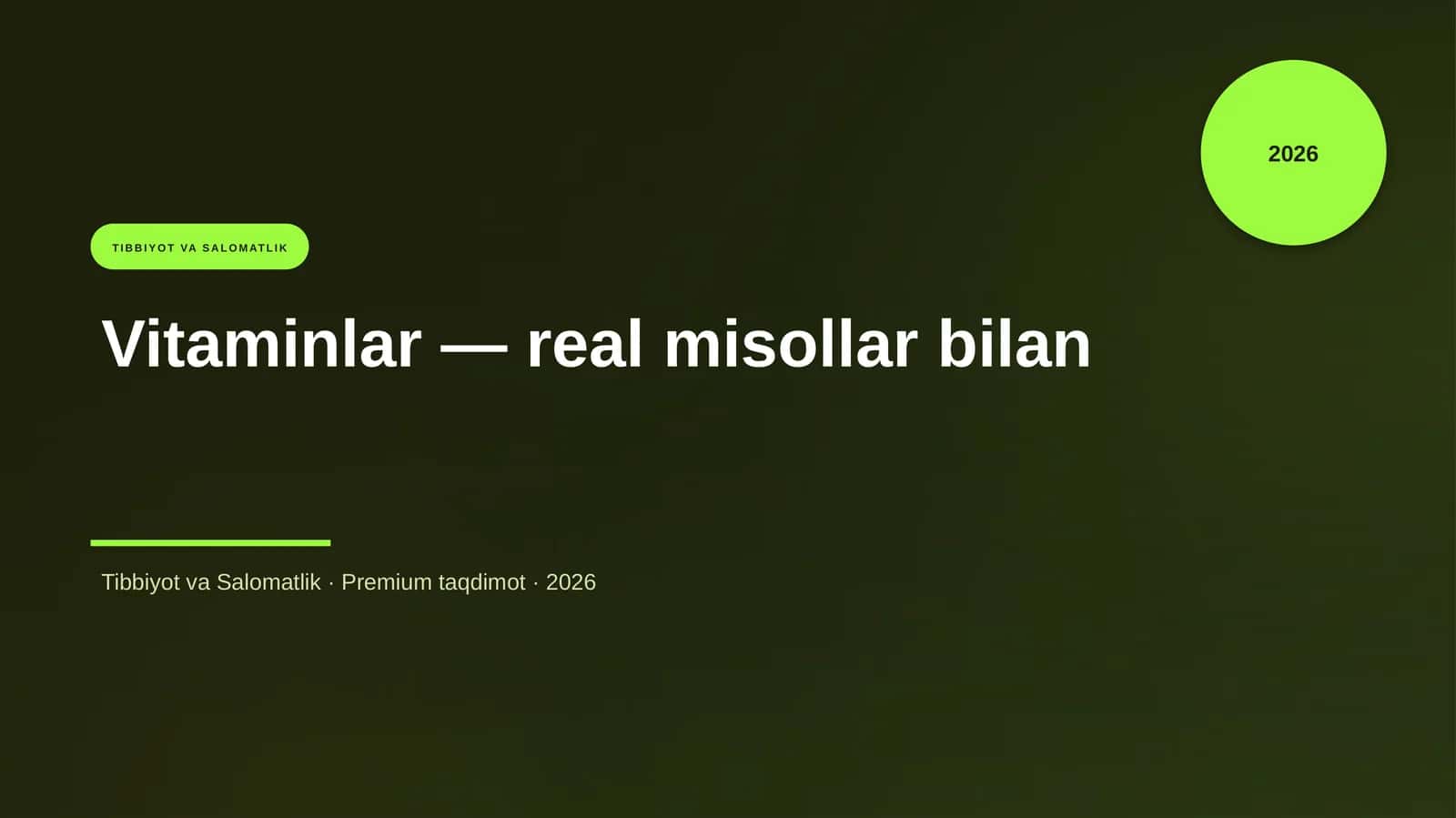 Vitaminlar — real misollar bilan 1