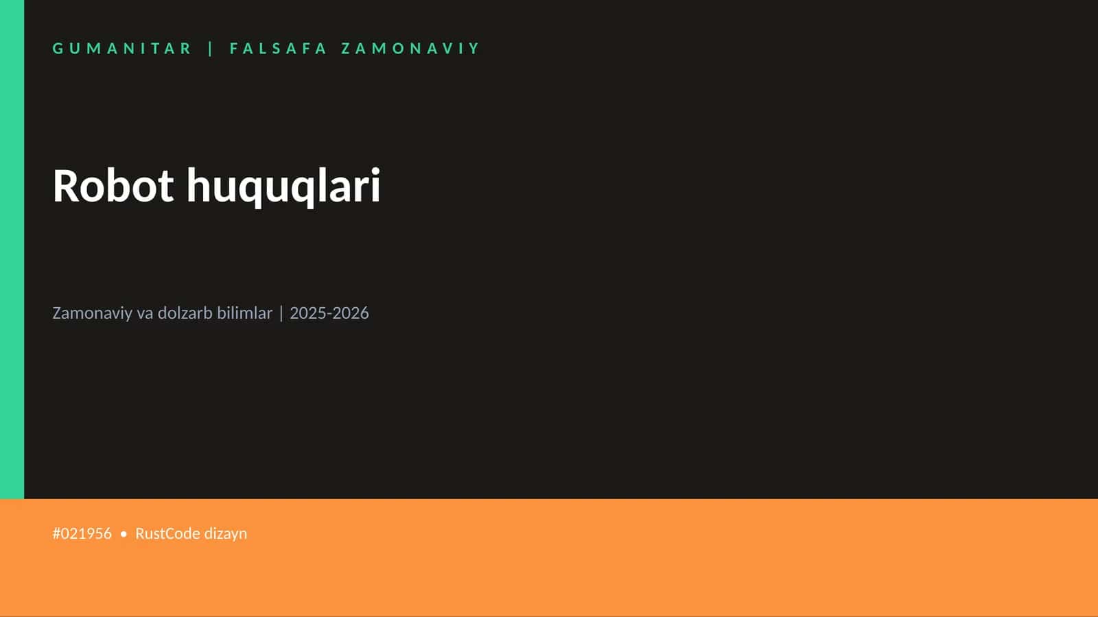 Robot huquqlari 1