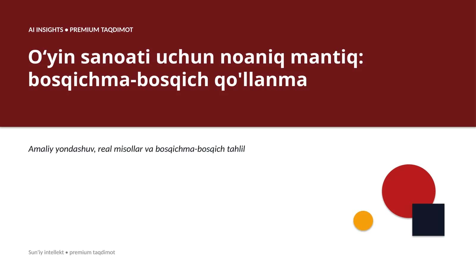 Noaniq Mantiq (Fuzzy Logic) 1