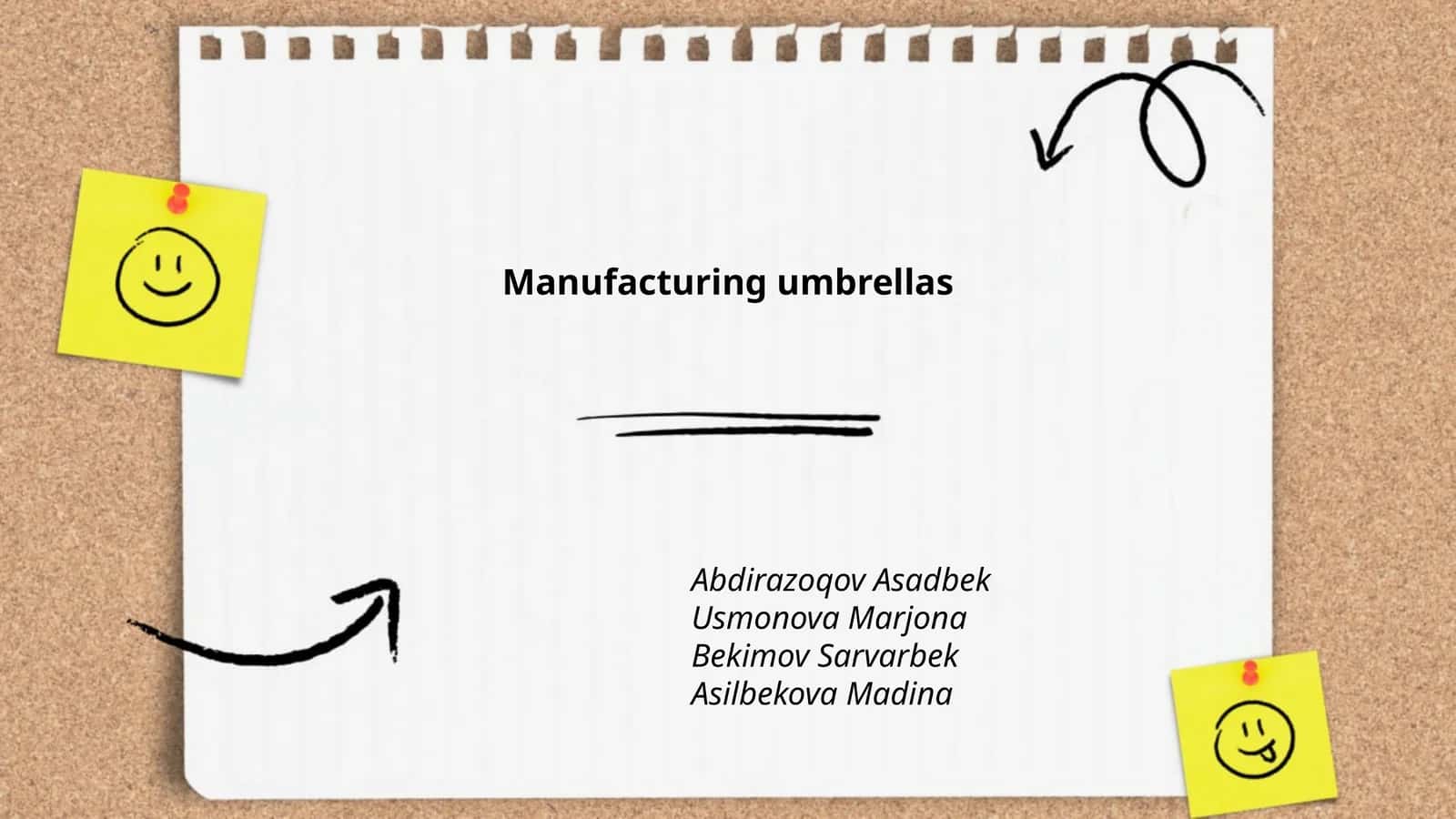 Manufacturing umbrellas 1