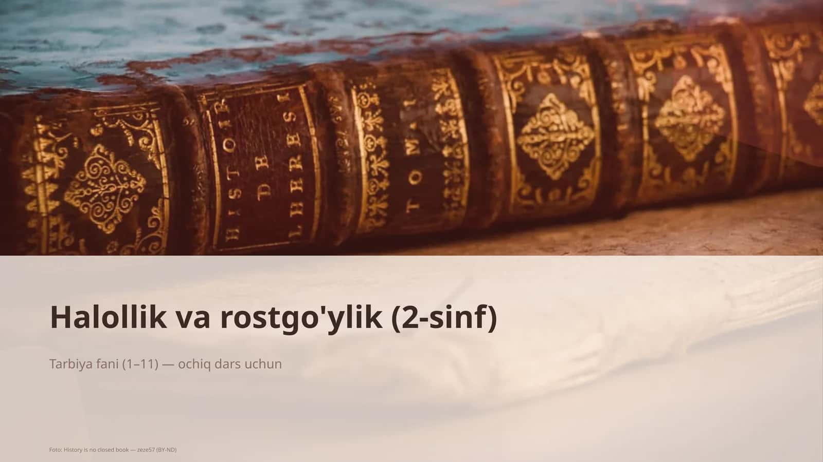 Halollik va rostgo'ylik (2-sinf) 1